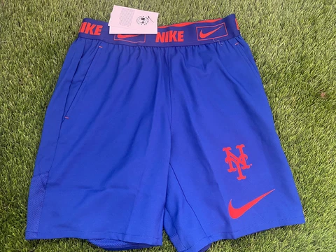 NIKE YOUTH MLB NEW YORK METS PERFORMANCE DRI FIT SHORTS SIZE MEDIUM 10-12 NWT Cover