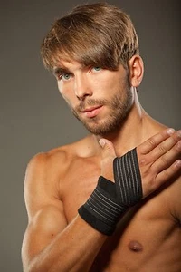 Vendaje de mano de punto elástico, vendaje de muñeca, reposamuñecas  - Imagen 1 de 6