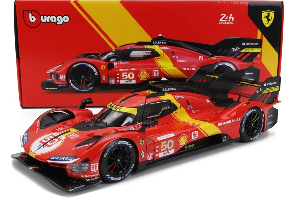 1/18 BURAGO - FERRARI - 499P 3.0L TURBO V6 TEAM FERRARI AF CORSE N 50 18-16301-5 - Immagine 1 di 1