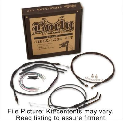 Burly Brand 16" Ape Hanger Cable/Brake Kit For Harley-Davidson FLST/C/F/N 00-06 — 第 1/2 张图片