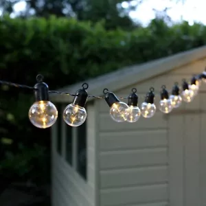 Indoor / Outdoor 20x Clear Globe Festoon Chain String Lights Party Home Lighting - Picture 1 of 12