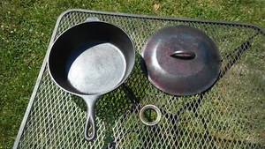 Vintage Lodge No. 8 Cast Iron Chicken Fryer With Lid Restored - Picture 1 of 8