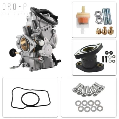 Carburador con colector de admisión para Yamaha Kodiak 400 YFM400FW 1993-1996 1997 1998 Foto 1 de 4