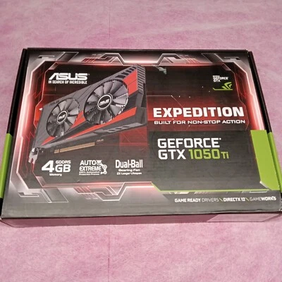 SCHEDA VIDEO NVIDIA GeForce  ASUS GTX1050TI OC 4GB DDR5 EX-GTX1050TI-O4G - Immagine 1 di 4
