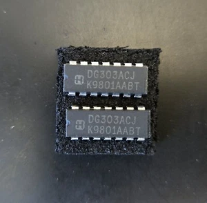 2pcs DG303ACJ HARRIS IC SWITCH ANALOG CMOS DUAL/QUAD SPDT 14 PIN DIP - Picture 1 of 1