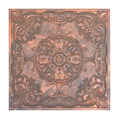 Artistic 3D Ceiling Tile Emboss wall panels 2'X2' Tiles PL71 Rustic copper 10pcs - Image 1 of 4