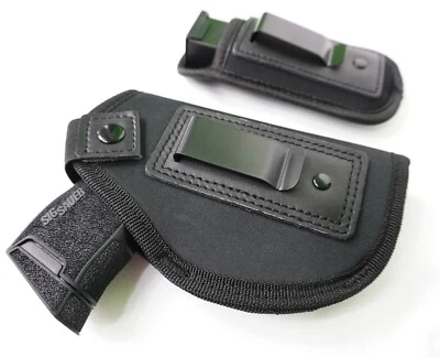 Gun Holster 2 Piece Universal Pistol IWB in Waistband Concealed Holster BLACK - Image 1 of 4