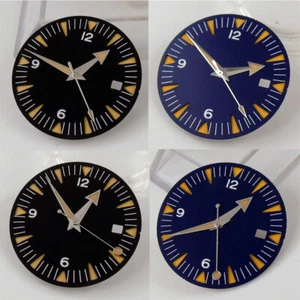 31mm Sandwich Watch Dial+Hands Black/Blue Fit For NH35/NH35A Automatic Movement - Picture 1 of 14