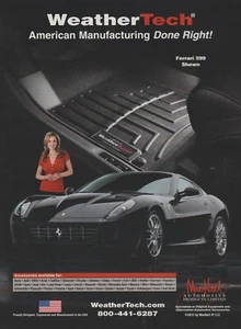 2013 WeatherTech - Car Accessories - Ferrari 599, Girl - Magazine Print Ad Photo - Picture 1 of 1