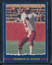 1989 Jogo CFL #77 Terrence Jones Rookie Calgary Stampeders Tulane Green Wave RC