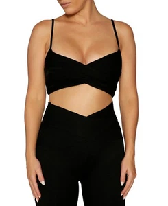 MSRP $42 The Nw Crisscross Cropped Top Black Size XL - Picture 1 of 1