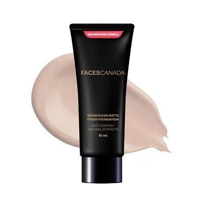 FACES CANADA Weightless Matte Finish Foundation - Natural, 15ml Lightweight - Image 1 of 4