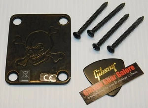 Fender Duff Mckagan P Bass Neck Plate Nero Parti Chitarra Precisione Progetto GNR - Foto 1 di 3