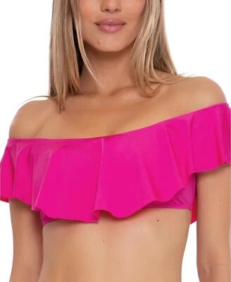 Trina Turk 281436 Monaco Fuera del Hombro Volantes Bandeau Bikini Top Traje de Baño 10 Foto 1 de 2