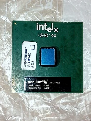 CPU PROCESSOR  INTEL PENTIUM 3 III 800MHz Socket-370 SL3Y2 800EB/256/133/1.65V - Immagine 1 di 4