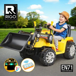 Rigo Kids Ride On Bulldozer Car Electric Digger Cars Loader Tractor Excavator - Picture 1 of 11