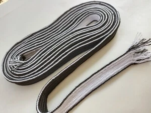 Sageo di seta bianco nero di alta qualità speciale per Katana giapponese Wakizashi Tanto - Foto 1 di 8