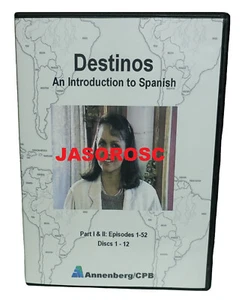 Destinos: An Introduction to Spanish Part 1 & 2, All 52 Episodes on 12 DVD - Picture 1 of 1