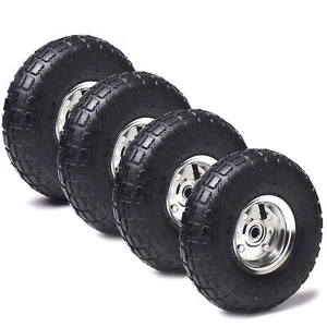 10" Heavy-Duty Replacement Tire and Wheel - 4.10/3.50-4" with 10" Inner Tube - Picture 1 of 6