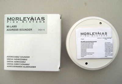 £21.60 Morley IAS MI-LABS Loop Powered Base Sounder