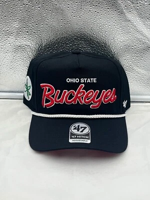 Ohio State Buckeyes NCAA '47 Marca Negro Enganche Guión Ajustable Snapback Sombrero Foto 1 de 4