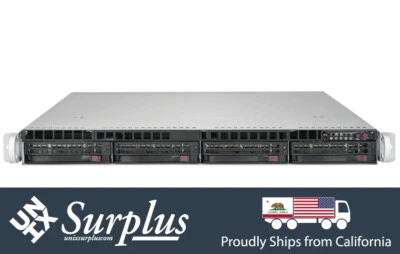 1U Supermicro Server Intel Xeon E3-1270 V3 8GB DDR3 RAM 4x 1GB Ethernet IPMI - Image 1 of 3