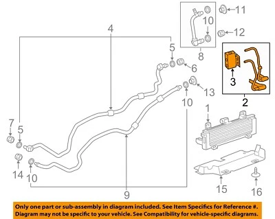 GM OEM 17-19 Sierra 2500 HD Enfriador de aceite de transmisión de refrigeración-conjunto de tubería 84444069 Foto 1 de 2