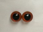 Collectors BROWN Shiny Teddy Bear Glass Eyes x 1 pair