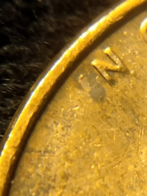 1969 D Lincoln Memorial Cent Struck Thru Retained Grease Missing I Of IN - Image 1 of 4