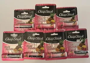 Lot of 7 FRUIT PUNCH CHAPSTICK Lip Balm ~~ FULL SIZE ~~NEW~~SEALED .15oz - Picture 1 of 3