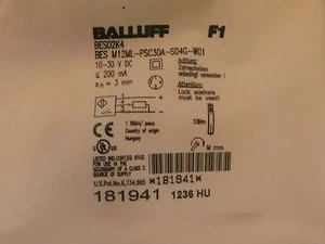 BALLUFF BES02K4 NÄHERUNGSSENSOR BESM12ML-PSC30A-S04G-W01 - Bild 1 von 2