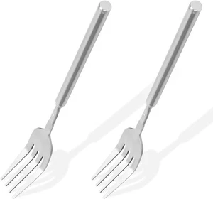 2Pcs Extendable Fork, 8.66-25.59 Inch Extra Long Handle Telescopic Expandable Fo - Picture 1 of 7