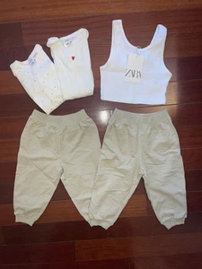 Zara Baby Lot Of 4 - 2 Bodysuits - 2 Toddler Pants - NWOT! - Picture 1 of 9