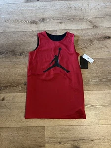 Jordan Brand Youth Boys Black Red Reversible Mesh Jersey Size L - Picture 1 of 4