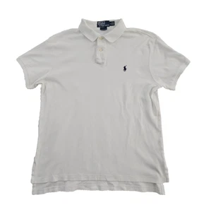 Polo Ralph Lauren Polo Para Hombre M Mediano Blanco 2 Botones Algodón Usado en Excelente Condición Clásico - Imagen 1 de 16