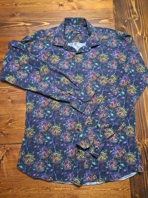 Camisa Jared Lang Vibrante Floral Manga Larga Talla Grande Foto 1 de 2