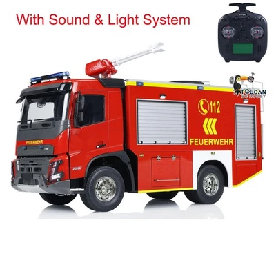 1/14 4x2 RC Fire Vehicles Remote Control Fire Fighting Truck Lights Sounds RTR - Image 1 of 4