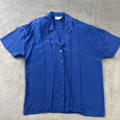 Camisa Top De Colección Christian Dior Chemises Para Mujer 4 Botones Satén Manga Corta Foto 1 de 4