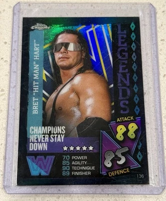 Bret “Hit Man” Hart WWE 2021 Slam Attax Negro/10 Foto 1 de 2