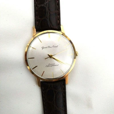 Orient Phantom Grand Prix Special 25 Stones 14K Gold Plated Calatrava Men's Wat - Image 1 of 4