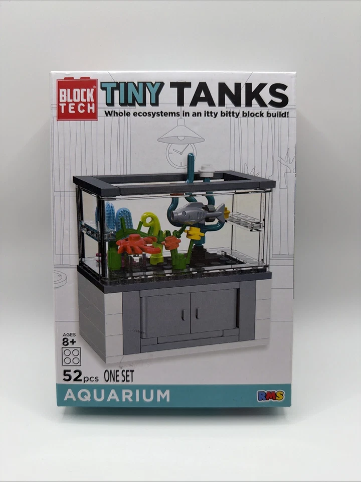 NEW, TINY TANKS AQUARIUM 52 PCS BLOCK SET, BLOCK TECH - Image 1 of 2