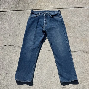 Buck Mason Jeans Herren 34x27 (GESÄUMT) blau Ford Standard Double Dipped Button Fly - Bild 1 von 22