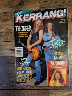 Kerrang! 405 Thunder, Ted Nugent, Exodus, L.A. Guns, Faster Pussycat, 4 Posters - Image 1 of 4