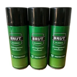 3 Cans Brut Classic Scent Spray DEODORANT Anti-perspirant 6 Oz Exp 9/23 - Picture 1 of 4