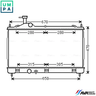 RADIATOR ENGINE COOLING MT2256 FOR MITSUBISHI OUTLANDER/III/SUV 4B12 2.4L 4cyl - Image 1 of 4