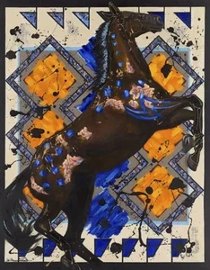 No Reins Liz Chappie-Zoller Signed Ltd Ed Giclee 16x20 S/N 200 Canvas Art - Picture 1 of 4