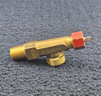 SHERWOOD CGA520: Válvula de gas de compresión de cilindro de acetileno 3/8" -18 NGT Foto 1 de 4