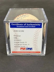 Herb Score Inscribe ROY 55 Autograph MLB Baseball PSA Grade 9 "MINT" Overall 8 - Bild 1 von 8