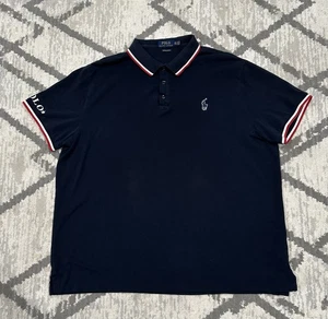 CAMISA POLO RALPH LAUREN HOMBRE XXL Personalizada Ajustada Manga Corta Blanco Rojo Azul - Imagen 1 de 6