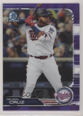 2019 Bowman Chrome Purple Refractor /250 Nelson Cruz #70 - Image 1 of 2